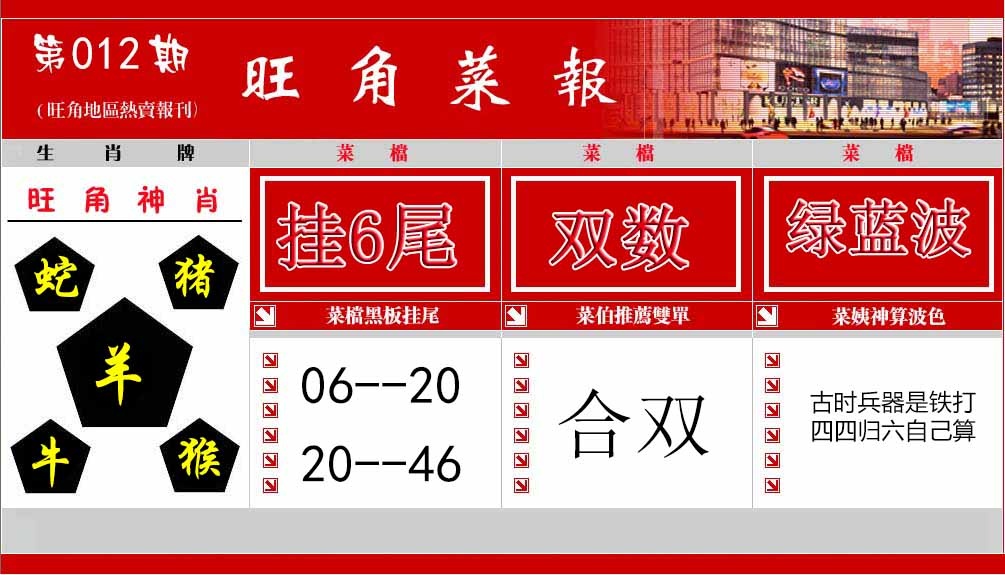 012期旺角菜报[图]